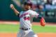 CLEVELAND, OH - SEPTEMBER 28: Starting pitcher Ervin Santana #54 of the Minnesota Twins pitches during the first inning against the Cleveland Indians at Progressive Field on September 28, 2017 in Cleveland, Ohio. (Photo by Jason Miller/Getty Images)