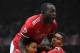 MANCHESTER, ENGLAND - SEPTEMBER 30: Romelu Lukaku of Manchester United congratulates Marouane Fellaini on scoring the third goal during the Premier League match between Manchester United and Crystal Palace at Old Trafford on September 30, 2017 in Manchest