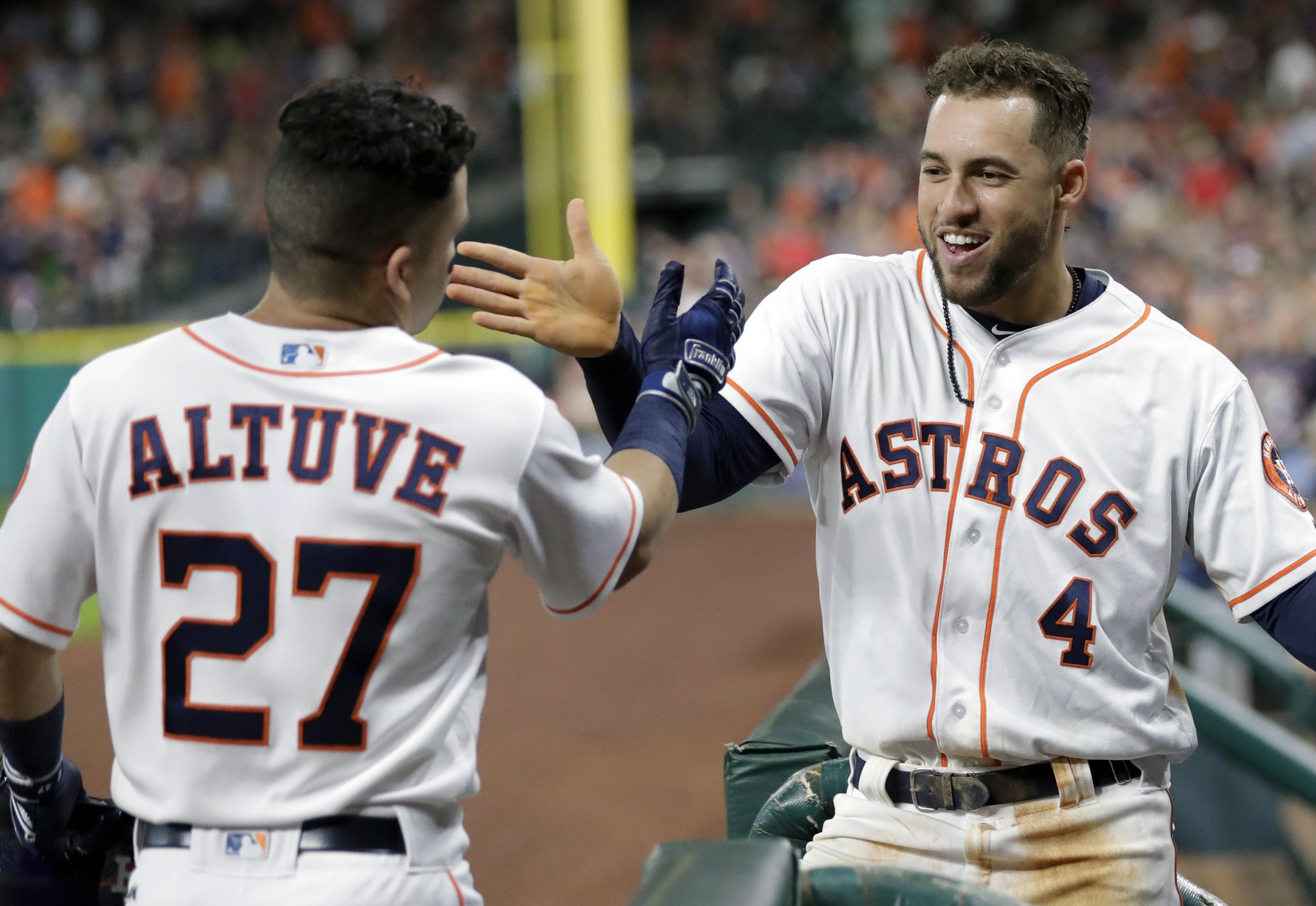 PURE JOY: See the smiles on the field as the Houston Astros