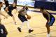 OKLAHOMA CITY, OK - OCTOBER 1: Carmelo Anthony #7 of the Oklahoma City Thunder and his team hold an open Blue/White scrimmage for fans on October 1, 2017 at Edmond North High School in Edmond, Oklahoma. NOTE TO USER: User expressly acknowledges and agrees