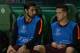 LISBON, PORTUGAL - SEPTEMBER 27: Barcelona midfielder Andre Gomes from Portugal (L) and Barcelona midfielder Denis Suarez from Spain (R) before the start of the UEFA Champions League match between Sporting Clube de Portugal and FC Barcelona at Estadio Jos