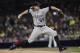 SAN DIEGO, CA - SEPTEMBER 22: Jon Gray #55 of the Colorado Rockies pitches during the first inning of a baseball game against the San Diego Padres at PETCO Park on September 22, 2017 in San Diego, California. (Photo by Andy Hayt/San Diego Padres/Getty Ima