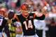 CLEVELAND, OH - OCTOBER 01: Andy Dalton #14 of the Cincinnati Bengals looks to make a pass in the first quarter against the Cleveland Browns at FirstEnergy Stadium on October 1, 2017 in Cleveland, Ohio. (Photo by Jason Miller /Getty Images)