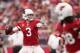 GLENDALE, AZ - OCTOBER 01: Quarterback Carson Palmer #3 of the Arizona Cardinals throws a pass during the NFL game against the San Francisco 49ers at the University of Phoenix Stadium on October 1, 2017 in Glendale, Arizona. The Cardinals defeated the 49