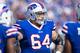 ORCHARD PARK, NY - SEPTEMBER 10: Richie Incognito #64 of the Buffalo Bills stands in a huddle during the second half against the New York Jets on September 10, 2017 at New Era Field in Orchard Park, New York. Buffalo defeats New York 21-12. (Photo by Br