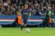 PARIS, FRANCE - SEPTEMBER 27: Dani Alves of Paris Saint-Germain controls the ball during the UEFA Champions League group B match between Paris Saint-Germain of Paris Saint-Germain and Bayern Muenchen (Bayern Munich) at Parc des Princes on September 27, 20