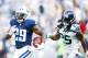 NASHVILLE, TN - SEPTEMBER 24: Running Back Demarco Murray #29 of the Tennessee Titans runs the ball against the Seattle Seahawks at Nissan Stadium on September 24, 2017 in Nashville, Tennessee. (Photo by Wesley Hitt/Getty Images)