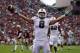 TALLAHASSEE, FL - OCTOBER 7: Wide receiver Braxton Berrios #8 of the Miami Hurricanes celebrates after scoring a touchdown during the second half of an NCAA football game against the Florida State Seminoles at Doak S. Campbell Stadium on October 7, 201