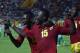 Guinea National football team players Naby Deco Keita (R) and Alkhaly Bangoura celebrates their goal during the 2019 African Cup of Nations qualifyer football match between Ivory Coast and Guinea at the stade de la paix in Bouake on June 10, 2017. / AFP