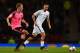 Scotland's midfielder Darren Fletcher (L) passes the ball in front of Slovakia's midfielder Marek Hamsik during the FIFA World Cup 2018 qualifying football match between Scotland and Slovakia at Hampden Park in Glasgow on October 5, 2017. / AFP PHOTO / An