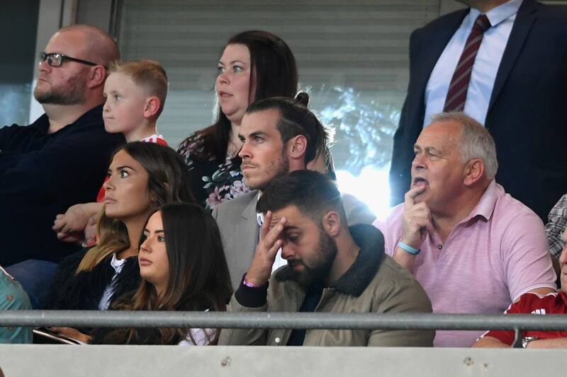 CARDIFF, UNITED KINGDOM - OCTOBER 09: Wales player Gareth Bale looks on from the stand during the FIFA 2018 World Cup Qualifier between Wales and Republic of Ireland at Cardiff City Stadium  on October 9, 2017 in Cardiff, Wales.  (Photo by Stu Forster/Get