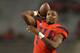 TUCSON, AZ - SEPTEMBER 02: Quarterback Khalil Tate #14 of the Arizona Wildcats warms up before the college football game against the Northern Arizona Lumberjacks at Arizona Stadium on September 2, 2017 in Tucson, Arizona. (Photo by Christian Petersen/Ge