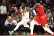 CLEVELAND, OH - OCTOBER 10: Dwyane Wade #9 of the Cleveland Cavaliers tries to drive around Jerian Grant #2 of the Chicago Bulls in the second half during a pre season game at Quicken Loans Arena on October 10, 2017 in Cleveland, Ohio. Chicago won the ga CLEVELAND, OH - OCTOBER 10: Dwyane Wade #9 of the Cleveland Cavaliers tries to drive around Jerian Grant #2 of the Chicago Bulls in the second half during a pre season game at Quicken Loans Arena on October 10, 2017 in Cleveland, Ohio. Chicago won the ga
