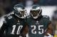 Jackson (left) and McCoy (right) when they were teammates in Philadelphia.