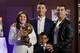 Ronaldo and his son Cristiano Jr. celebrate the 2016 Ballon d'Or with Hugo (right) and Ronaldo's mother, Dolores.