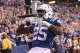 INDIANAPOLIS, IN - OCTOBER 08: Marlon Mack #25 of the Indianapolis Colts celebrates a touchdown against the San Francisco 49ers during the second half of a game at Lucas Oil Stadium on October 8, 2017 in Indianapolis, Indiana. (Photo by Stacy Revere/Get