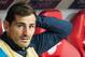 Porto´s Spanish goalkeeper Iker Casillas sits on the banch during the UEFA Champions League group G football match RB Leipzig v FC Porto in Leipzig, eastern Germany on October 17, 2017. / AFP PHOTO / ROBERT MICHAEL (Photo credit should read ROBERT