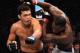 Machida lands a left on Brunson in the early going.