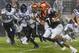 BLACKSBURG, VA - OCTOBER 28: Quarterback Josh Jackson #17 of the Virginia Tech Hokies carries the ball against the Duke Blue Devils in the second half at Lane Stadium on October 28, 2017 in Blacksburg, Virginia. (Photo by Michael Shroyer/Getty Images)