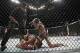 Namajunas forces Jedrzejczyk to tap from strikes.