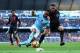 MANCHESTER, ENGLAND - NOVEMBER 05: Sead Kolasinac of Arsenal and Raheem Sterling of Manchester City battle for possession during the Premier League match between Manchester City and Arsenal at Etihad Stadium on November 5, 2017 in Manchester, England. (