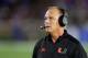 DURHAM, NC - SEPTEMBER 29: Head coach Mark Richt of the Miami Hurricanes watches on against the Duke Blue Devils during their game at Wallace Wade Stadium on September 29, 2017 in Durham, North Carolina. (Photo by Streeter Lecka/Getty Images)