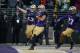 SEATTLE, WA - NOVEMBER 04: Punt returner Dante Pettis #8 of the Washington Huskies celebrates after retuning a punt for a touchdown against the Oregon Ducks at Husky Stadium on November 4, 2017 in Seattle, Washington. The return for a touchdown was the n