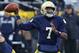 SOUTH BEND, IN - NOVEMBER 04: Brandon Wimbush #7 of the Notre Dame Fighting Irish passes against the Wake Forest Demon Deacons at Notre Dame Stadium on November 4, 2017 in South Bend, Indiana. Notre Dame defeated Wake Forest 48-37. (Photo by Jonathan Da