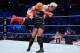 Becky Lynch hoists up James Ellsworth on Tuesday's SmackDown.