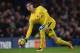 LONDON, ENGLAND - NOVEMBER 05: Thibaut Courtois of Chelsea rolls the ball out during the Premier League match between Chelsea and Manchester United at Stamford Bridge on November 5, 2017 in London, England. (Photo by Shaun Botterill/Getty Images)