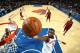 The Cavaliers and their league-worst defense dug themselves a 23-point third-quarter deficit before storming back to top the Knicks on Monday night.