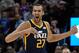 SALT LAKE CITY, UT - NOVEMBER 01: Rudy Gobert #27 of the Utah Jazz reacts to a second half foul during their 112-103 win over the Portland Trail Blazers at Vivint Smart Home Arena on November 01, 2017 in Salt Lake City, Utah. NOTE TO USER: User expressly
