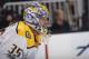 SAN JOSE, CA - NOVEMBER 01: Pekka Rinne #35 of the Nashville Predators looks on during the game against the San Jose Sharks at SAP Center on November 1, 2017 in San Jose, California. (Photo by Rocky W. Widner/NHL/Getty Images)