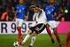 Germany's striker Lars Stindl scores the 2-2 during the international friendly football match Germany against France in Cologne on November 14, 2017.
The match ended 2-2. / AFP PHOTO / Patrik STOLLARZ (Photo credit should read PATRIK STOLLARZ/AFP/G
