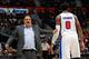 ATLANTA, GA - OCTOBER 27: Stan Van Gundy of the Detroit Pistons converses with Andre Drummond #0 in the final seconds of their 106-94 win over the Atlanta Hawks at Philips Arena on October 27, 2015 in Atlanta, Georgia. NOTE TO USER User expressly acknow