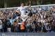 Tottenham Hotspur's Welsh midfielder Gareth Bale celebrates scoring the winning goal during the English Premier League football match between Tottenham Hotspur and Sunderland at White Hart Lane in north London on May 19, 2013. Tottenham won the match 1-0.