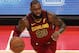 DETROIT, MI - NOVEMBER 20: LeBron James #23 of the Cleveland Cavaliers drives the ball to the basket during the first quarter of the game at Little Caesars Arena on November 20, 2017 in Detroit, Michigan. Cleveland won the game 116-88. NOTE TO USER: User
