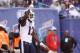 EAST RUTHERFORD, NJ - NOVEMBER 5: Sammy Watkins #12 of the Los Angeles Rams celebrates after scoring a first half touchdown against the New York Giants at MetLife Stadium on November 5, 2017 in East Rutherford, New Jersey. (Photo by Rob Carr/Getty Images)