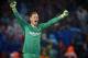 BARCELONA, SPAIN - NOVEMBER 04: Ter Stegen of Barcelona celebrates the second goal during the La Liga match between Barcelona and Sevilla at Camp Nou on November 4, 2017 in Barcelona, Spain. (Photo by fotopress/Getty Images)