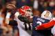 AUBURN, AL - NOVEMBER 11: Marlon Davidson #3 of the Auburn Tigers pressures Jake Fromm #11 of the Georgia Bulldogs at Jordan Hare Stadium on November 11, 2017 in Auburn, Alabama. (Photo by Kevin C. Cox/Getty Images)