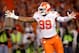 COLUMBIA, SC - NOVEMBER 25: Clelin Ferrell #99 of the Clemson Tigers reacts after a play against the South Carolina Gamecocks during their game at Williams-Brice Stadium on November 25, 2017 in Columbia, South Carolina. (Photo by Streeter Lecka/Getty Im
