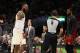 CLEVELAND, OH - NOVEMBER 28: LeBron James # 23 of the Cleveland Cavaliers is ejected in the second half by referee Kane Fitzgerald # 5 while playing at the Miami Heat at Quicken Loans Arena on November 28, 2017 in Cleveland, Ohio. Cleveland won the game 108-