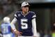ARLINGTON, TX - NOVEMBER 23: Dan Bailey # 5 of the Dallas Cowboys stands in the fields during warm-ups before the football game against the Chargers of Los Angeles at AT & T Stadium on November 23, 2017 in Arlington, Texas. (Photo by Tom Pennington / Getty Images