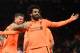 STOKE ON TRENT, ENGLAND - NOVEMBER 29: Liverpool player Mohamed Salah celebrates his second goal with Alberto Moreno (l) during the Premier League match between Stoke City and Liverpool at Bet365 Stadium on November 29, 2017 in Stoke on Trent, England. (P