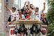 HOUSTON, TX - NOVEMBER 03: Carlos Correa #1 of the Houston Astros, Houston Mayor Sylvestor Turner, Astros owner Jim Crane and George Springer #4 with the champoionship trophy during the Houston Astros Victory Parade on November 3, 2017 in Houston, Texas.