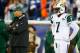 FOXBORO, MA - OCTOBER 16: Head coach Rex Ryan and Geno Smith #7 of the New York Jets look on before a game against the New England Patriots at Gillette Stadium on October 16, 2014 in Foxboro, Massachusetts. (Photo by Jared Wickerham/Getty Images)