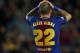 BARCELONA, SPAIN - DECEMBER 05: Aleix Vidal of FC Barcelona reacts during the UEFA Champions League group D match between FC Barcelona and Sporting CP at Camp Nou on December 5, 2017 in Barcelona, Spain. (Photo by Manuel Queimadelos Alonso/Getty Images)