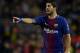 BARCELONA, SPAIN - DECEMBER 05: Luis Suarez of FC Barcelona reacts during the UEFA Champions League group D match between FC Barcelona and Sporting CP at Camp Nou on December 5, 2017 in Barcelona, Spain. (Photo by Manuel Queimadelos Alonso/Getty Images)