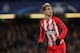 LONDON, ENGLAND - DECEMBER 05: Antoine Griezmann of Atletico Madrid during the UEFA Champions League group C match between Chelsea FC and Atletico Madrid at Stamford Bridge on December 5, 2017 in London, United Kingdom. (Photo by Robbie Jay Barratt - AMA/