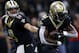NEW ORLEANS, LA - DECEMBER 03: Drew Brees #9 of the New Orleans Saints hands the ball to Alvin Kamara #41 during a game against the Carolina Panthers at the Mercedes-Benz Superdome on December 3, 2017 in New Orleans, Louisiana. (Photo by Jonathan Bachma